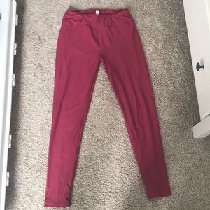 Lularoe OS maroon leggings